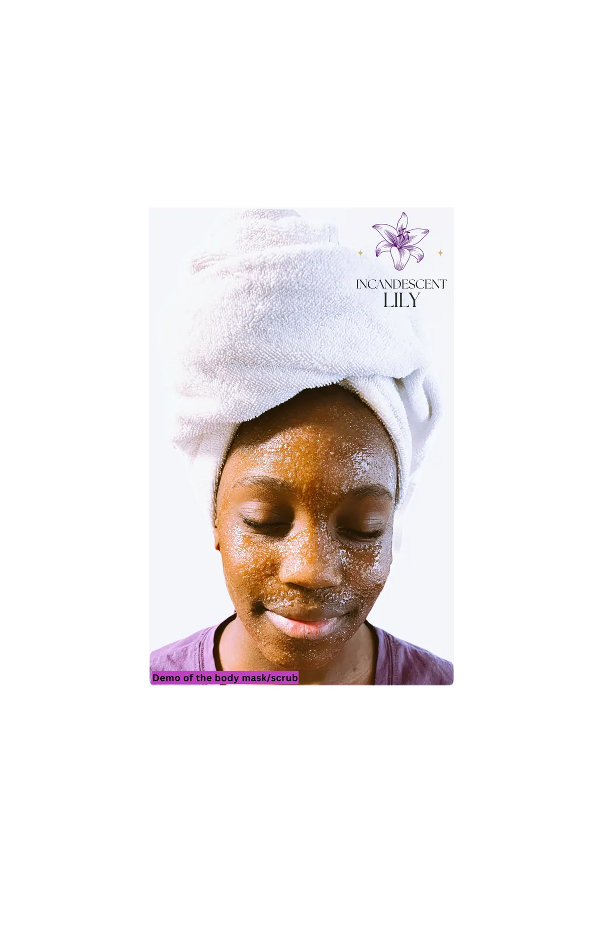 A woman wearing the Manuka Honey mask