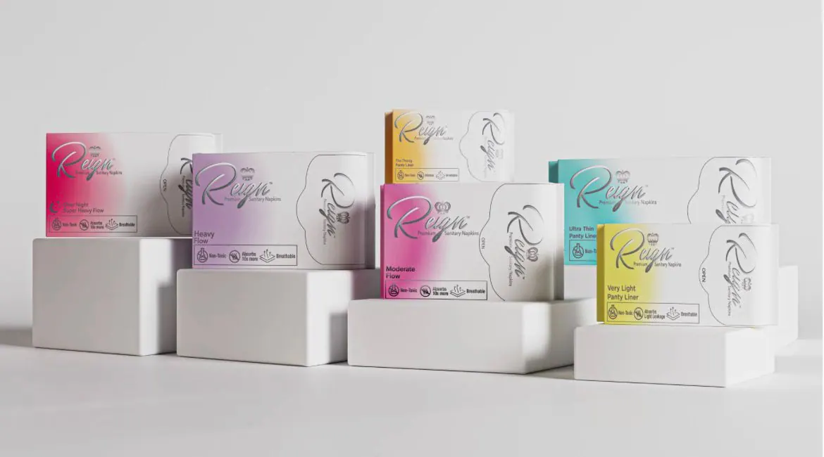 Reign Premium Plant-Based Sanitary Napkins